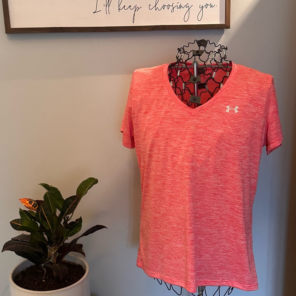 Under Armour Women's Coral V-Neck Tee